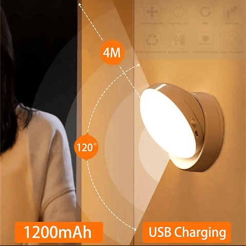Luz LED con Sensor de Movimiento Recargable USB | Luz Nocturna Inteligente