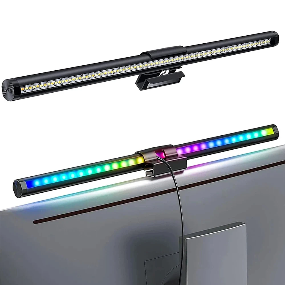 Barra LED RGB para Monitor 44cm Luz Ambiente y Protección Visual 11
