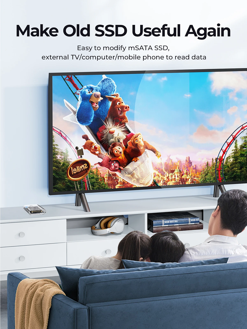 Case mSATA ORICO Transparente USB-C 5Gbps Portátil 3