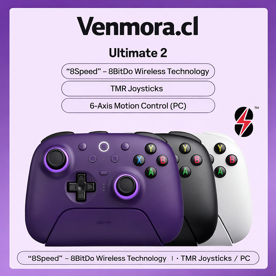 Control Inalámbrico 8BitDo Ultimate 2 Pro RGB | PC, Android, Bluetooth, Anti Drift 1