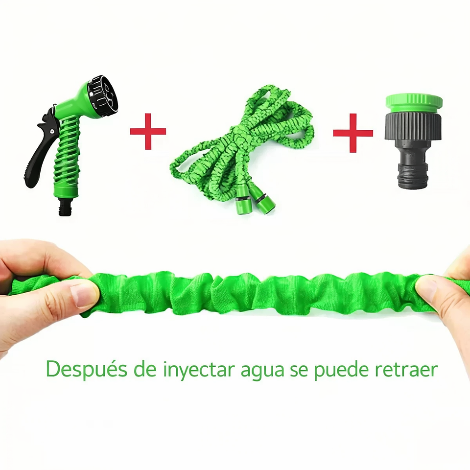 👉 Manguera Expandible Alta Presión 7 Funciones | Hasta 60m con Pistola de Riego 2