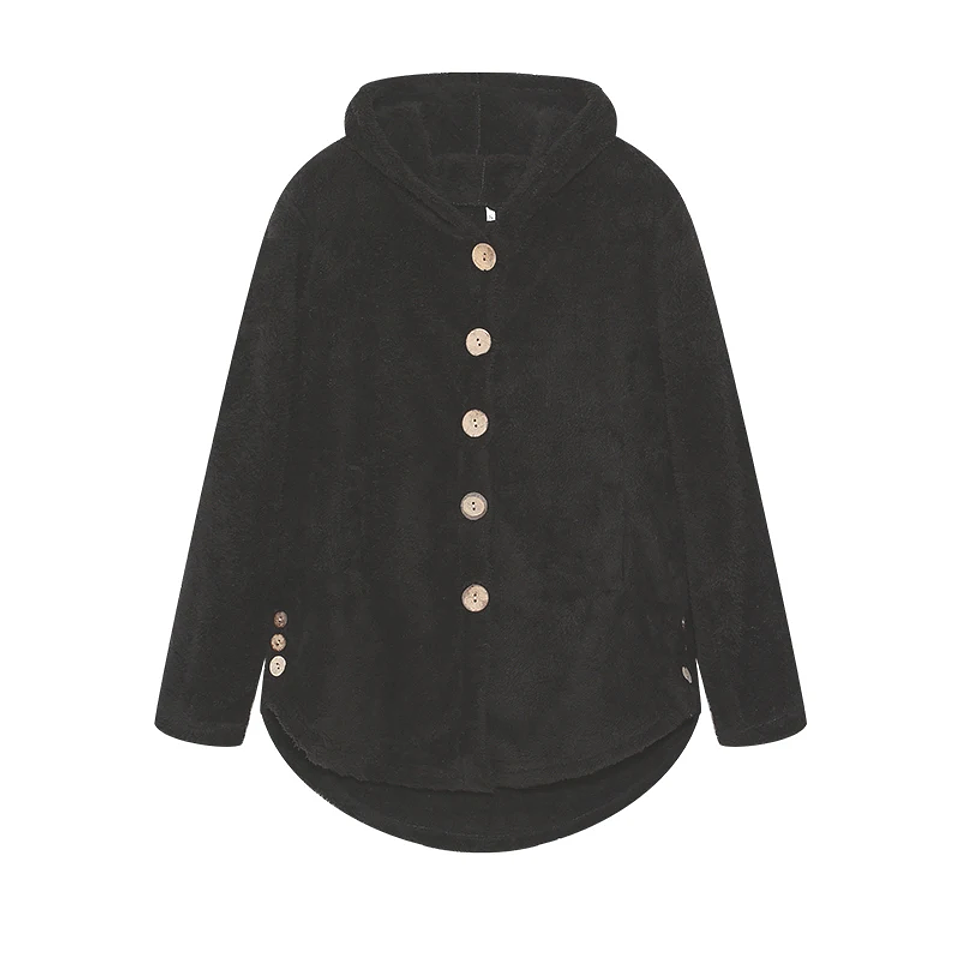 Chaqueta Polar Mujer con Capucha Invierno | Abrigo Suave y Térmico Oversize 8