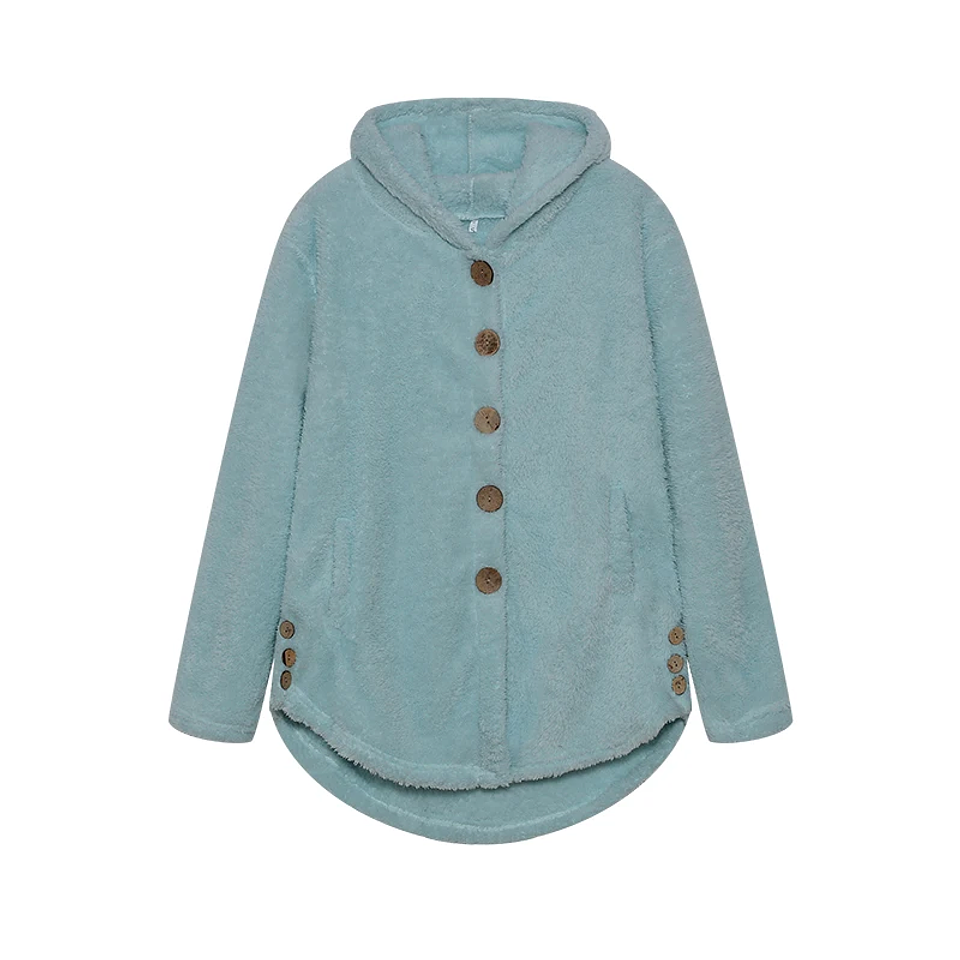 Chaqueta Polar Mujer con Capucha Invierno | Abrigo Suave y Térmico Oversize 9