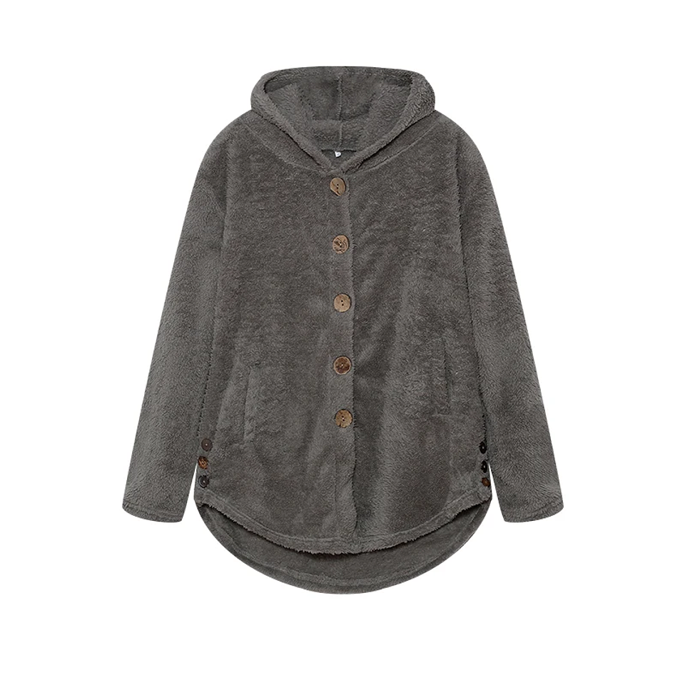 Chaqueta Polar Mujer con Capucha Invierno | Abrigo Suave y Térmico Oversize 10