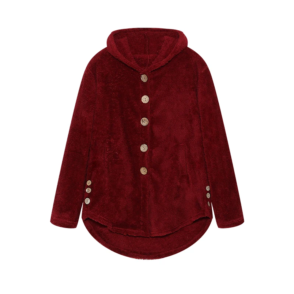 Chaqueta Polar Mujer con Capucha Invierno | Abrigo Suave y Térmico Oversize 12