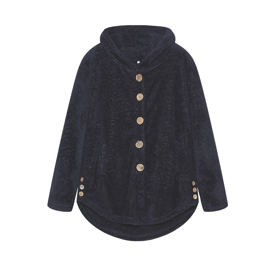 Chaqueta Polar Mujer con Capucha Invierno | Abrigo Suave y Térmico Oversize 13