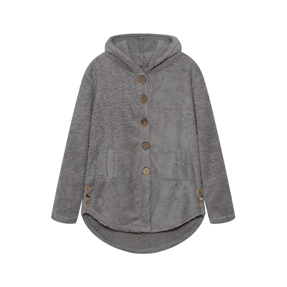 Chaqueta Polar Mujer con Capucha Invierno | Abrigo Suave y Térmico Oversize 14