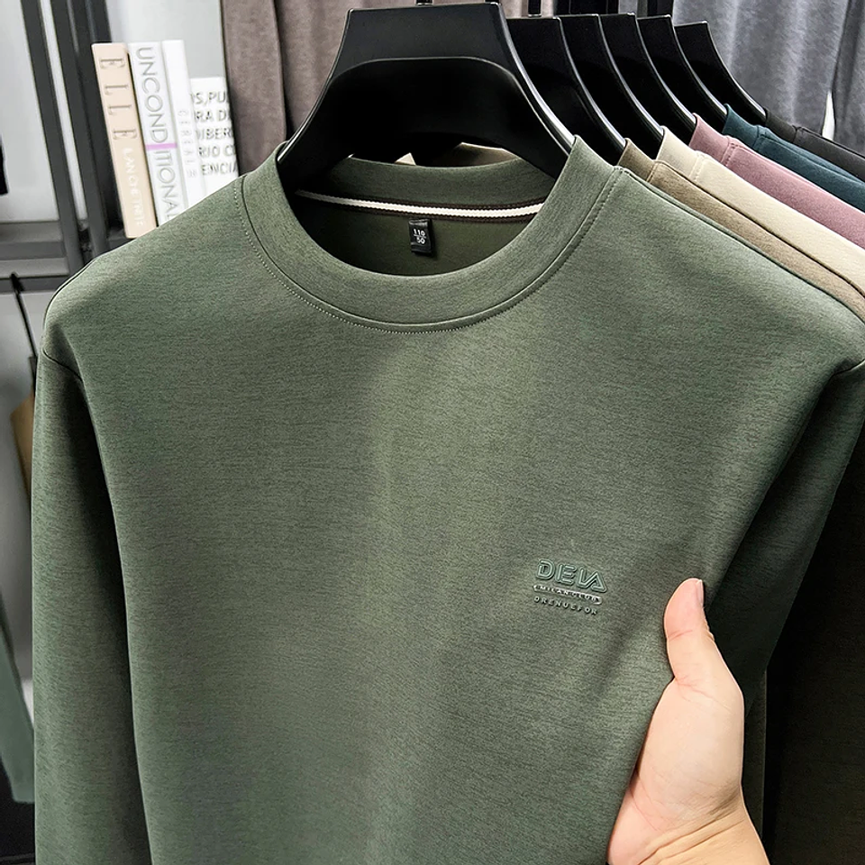 Polerón Hombre Básico Premium Algodón | Sweatshirt Minimalista Otoño Invierno 6