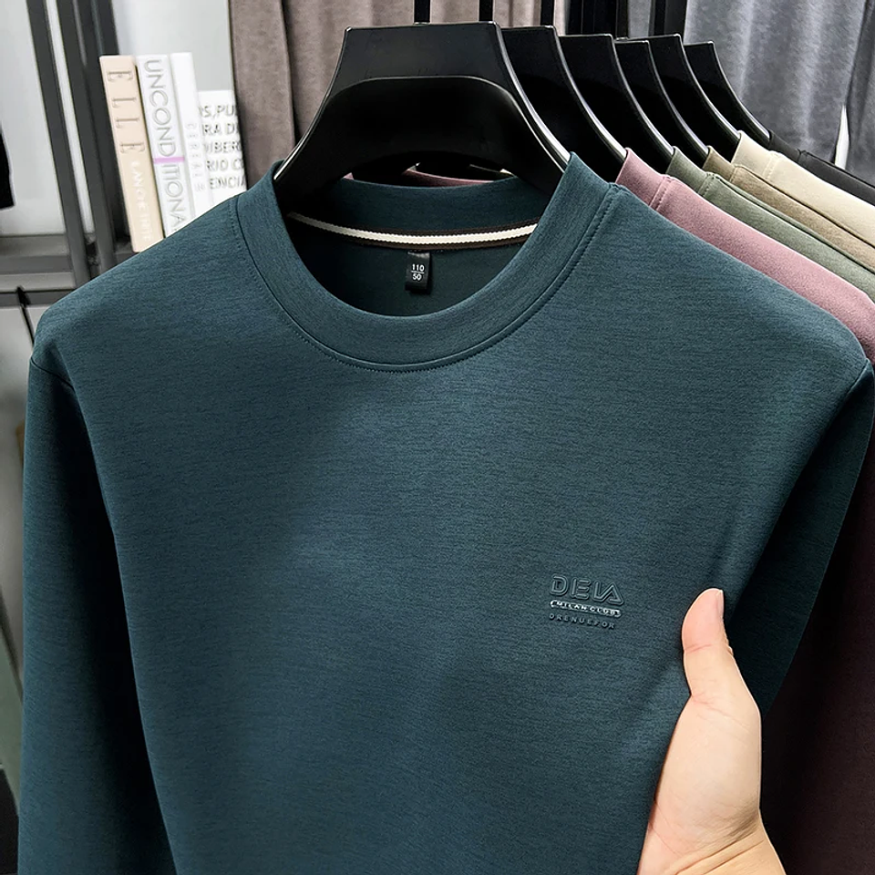 Polerón Hombre Básico Premium Algodón | Sweatshirt Minimalista Otoño Invierno 8