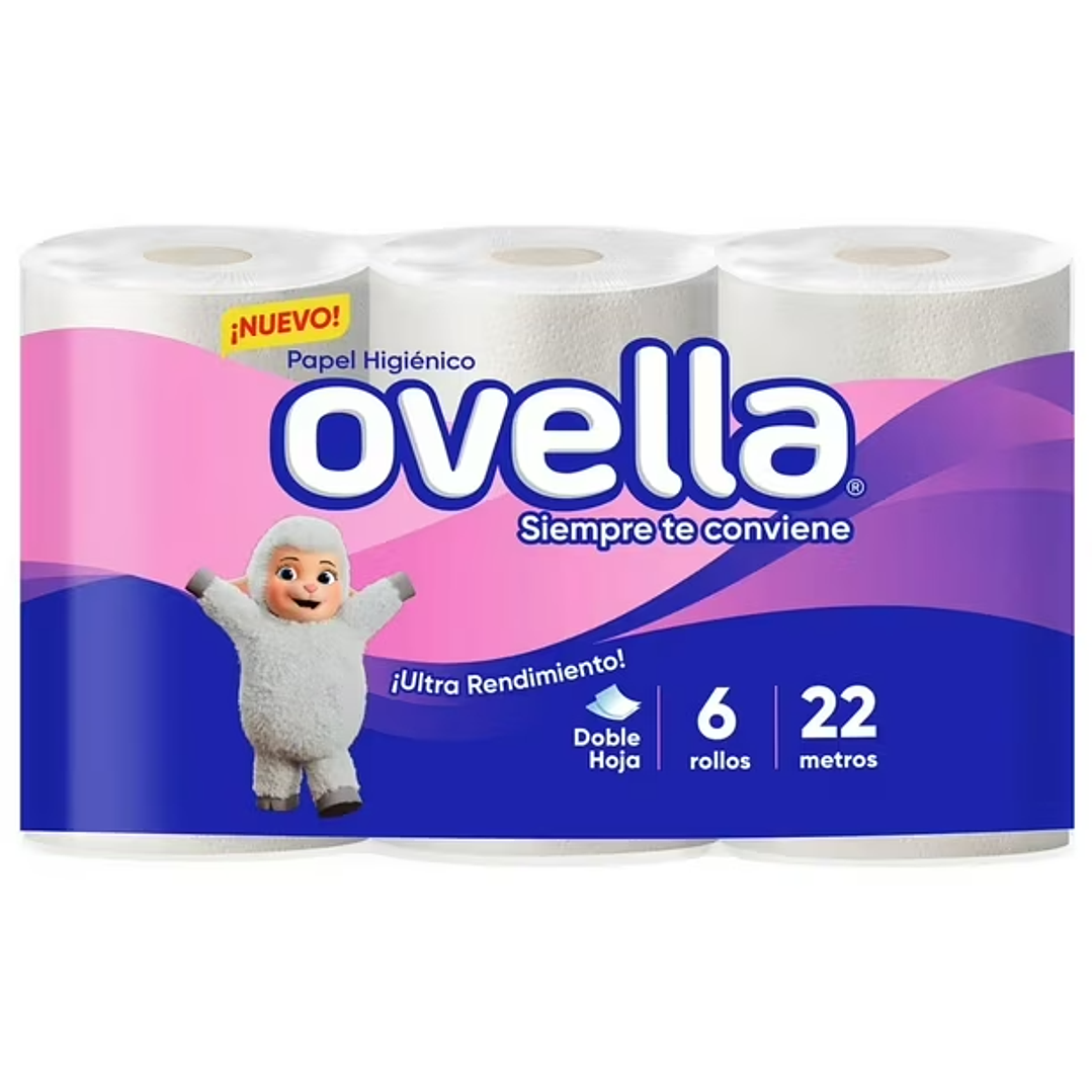 Manga Papel Higiénico Ovella 22mts 8x6U 1