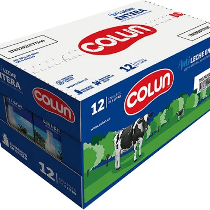 Colun Leche Entera 1L / Caja 12 Unidades 1