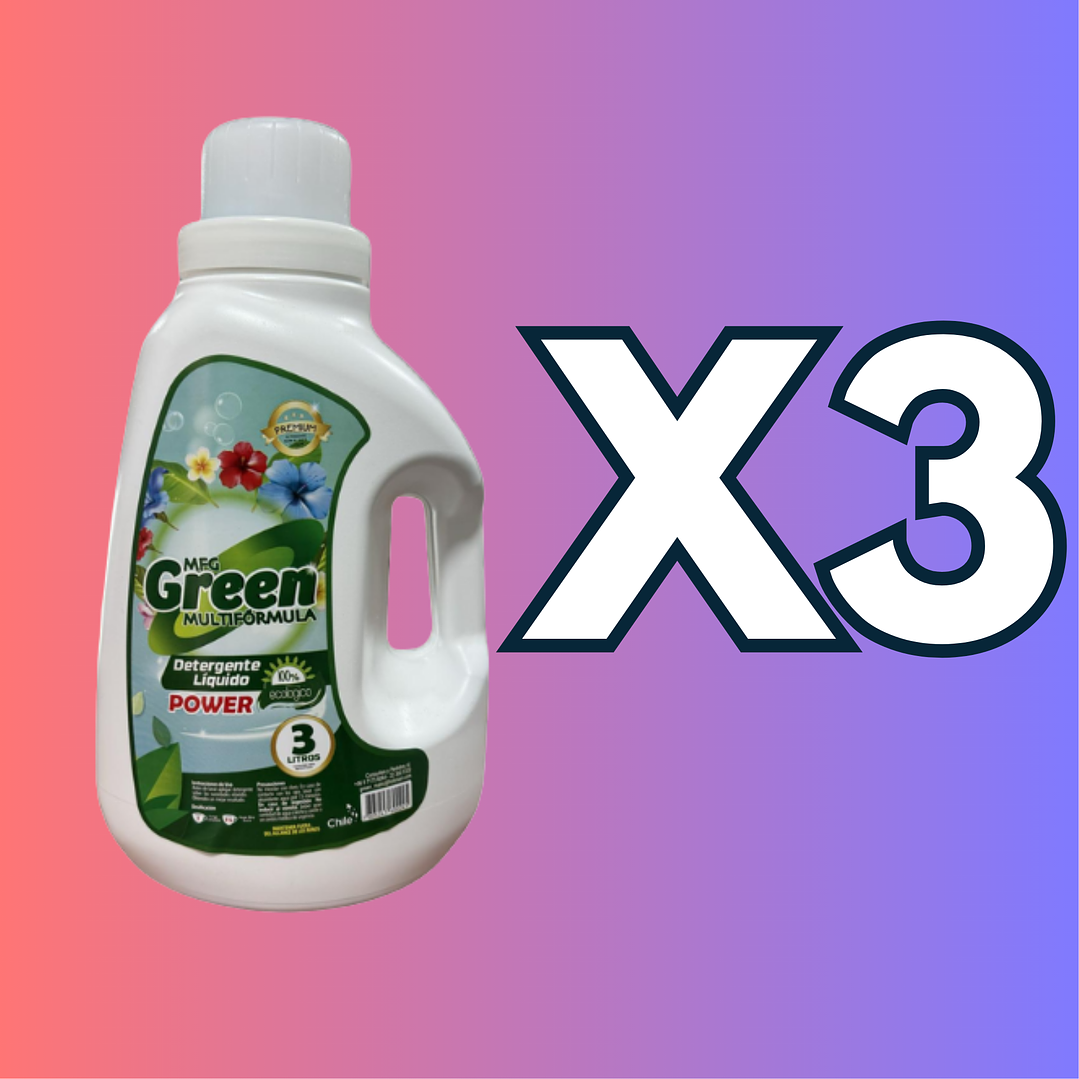 DETERGENTE LIQUIDO MULTIFORMULA 3L PREMIUM / PACK X3 UNIDADES 1