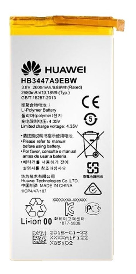 Bateria Huawei P8 I Modelo Hb3447a9ebw I 2650 Mah 1