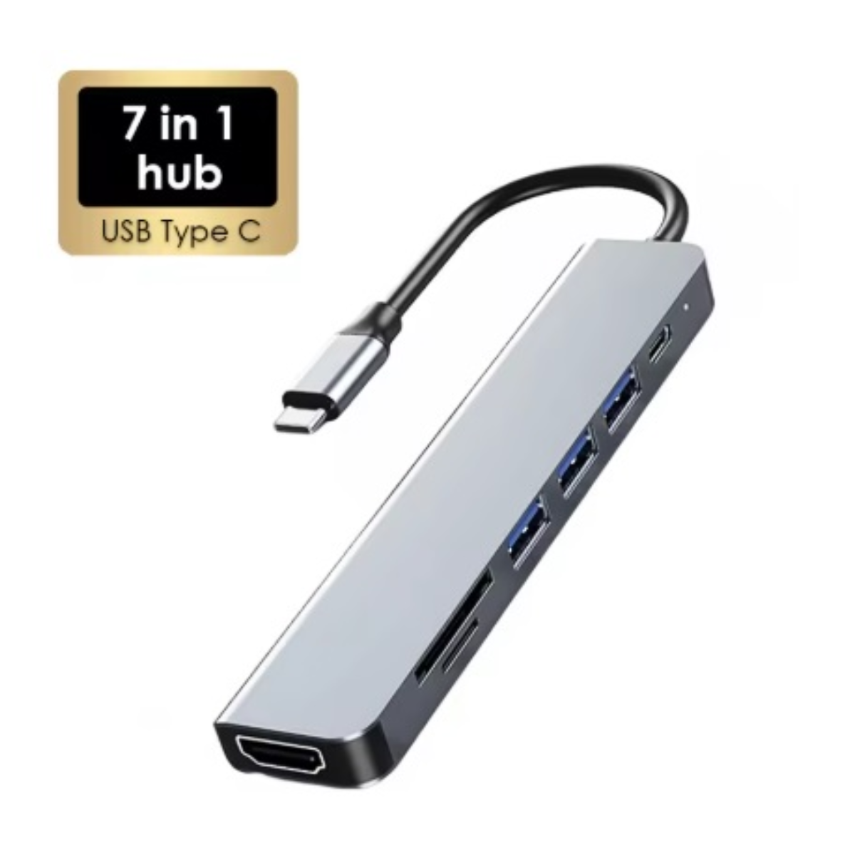 Hub Tipo C 7 en 1 Hdtv 4K USB 3.0 - 2.0 87w 1