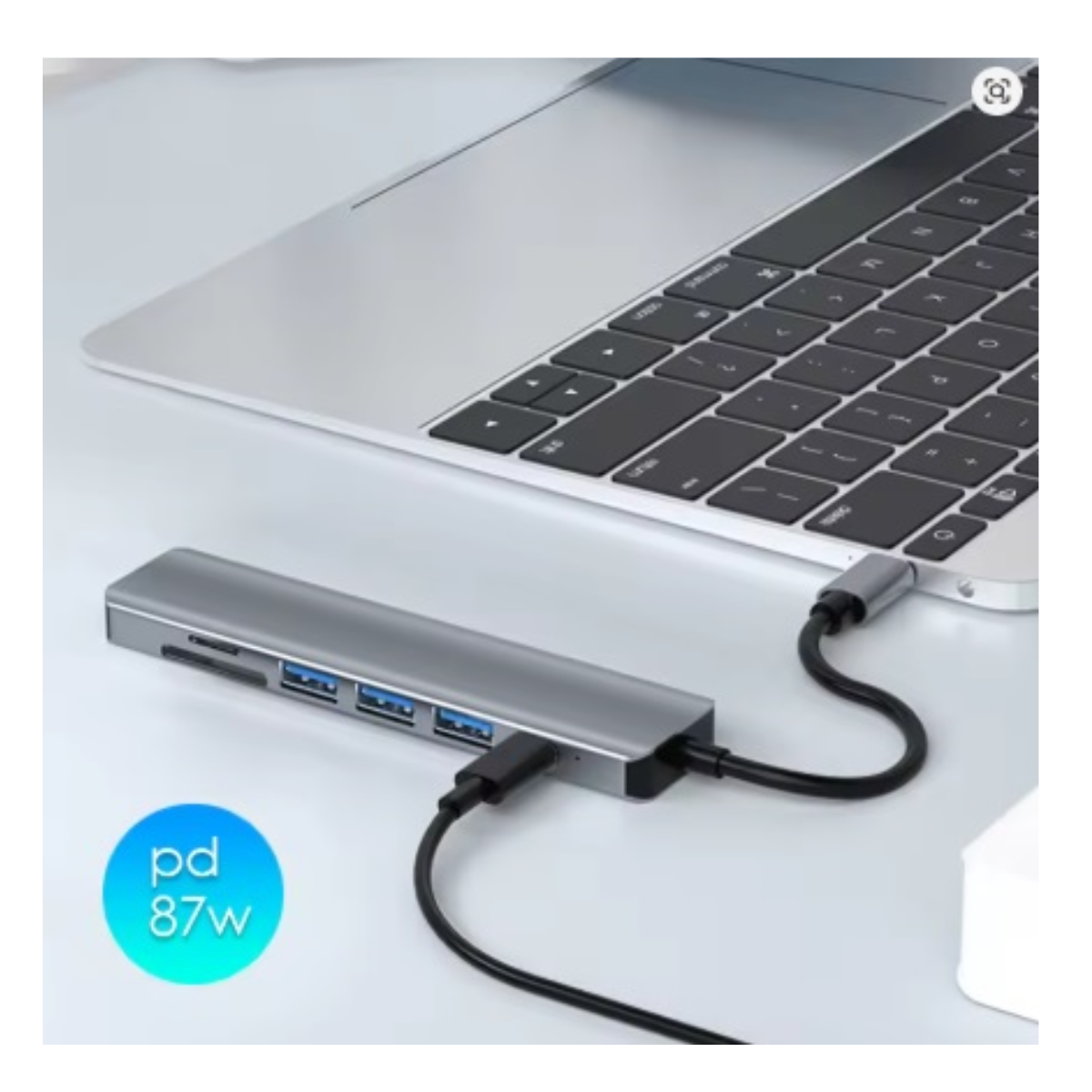 Hub Tipo C 7 en 1 Hdtv 4K USB 3.0 - 2.0 87w 3