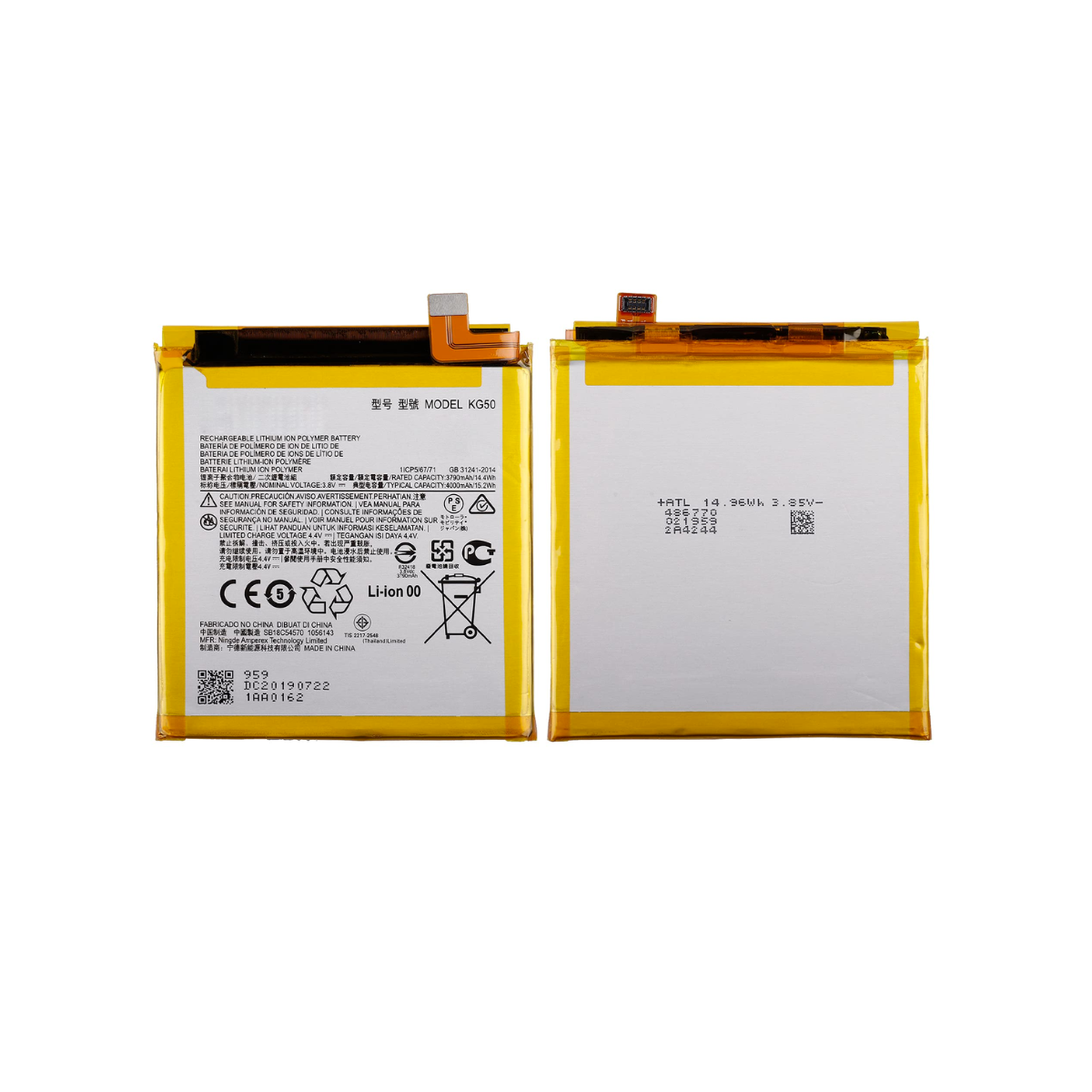 Bateria Para Motorola One Hyper KG50 4000 Mah 2