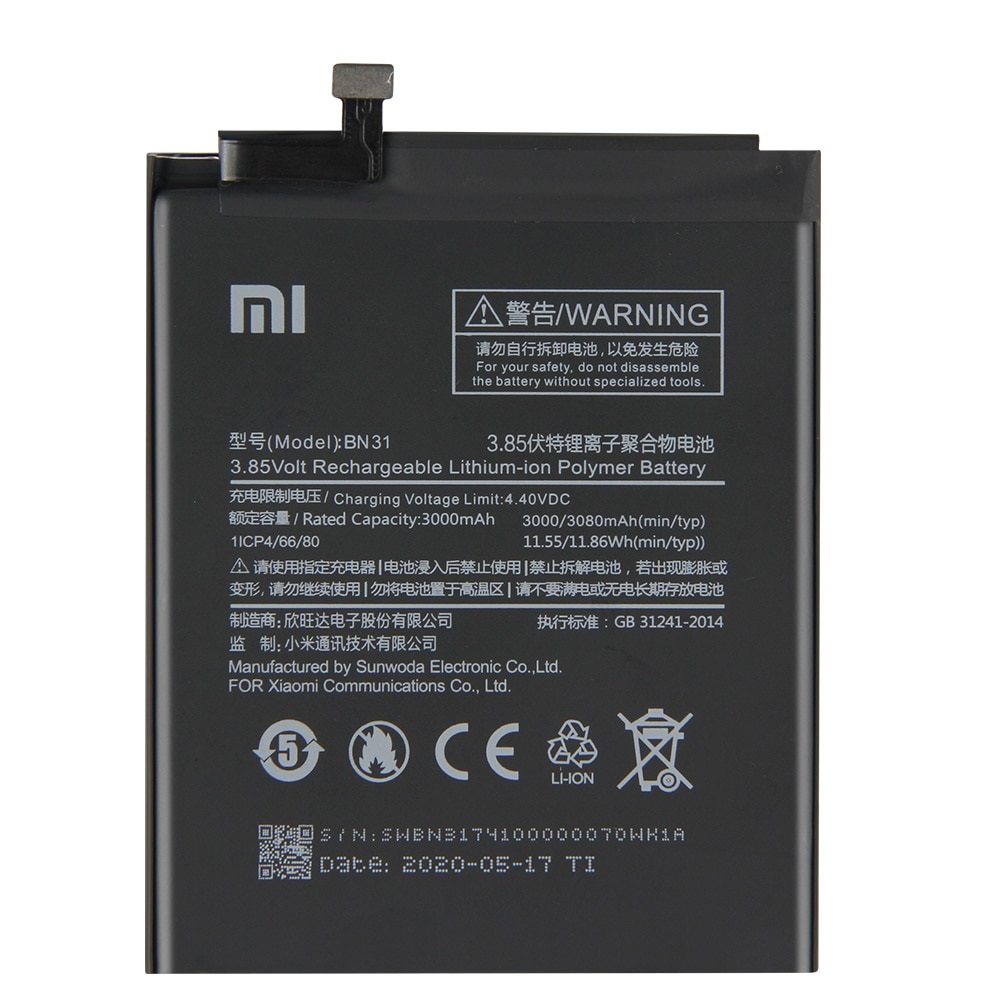 Bateria Original Xiaomi MI A1 Modelo BN31 1