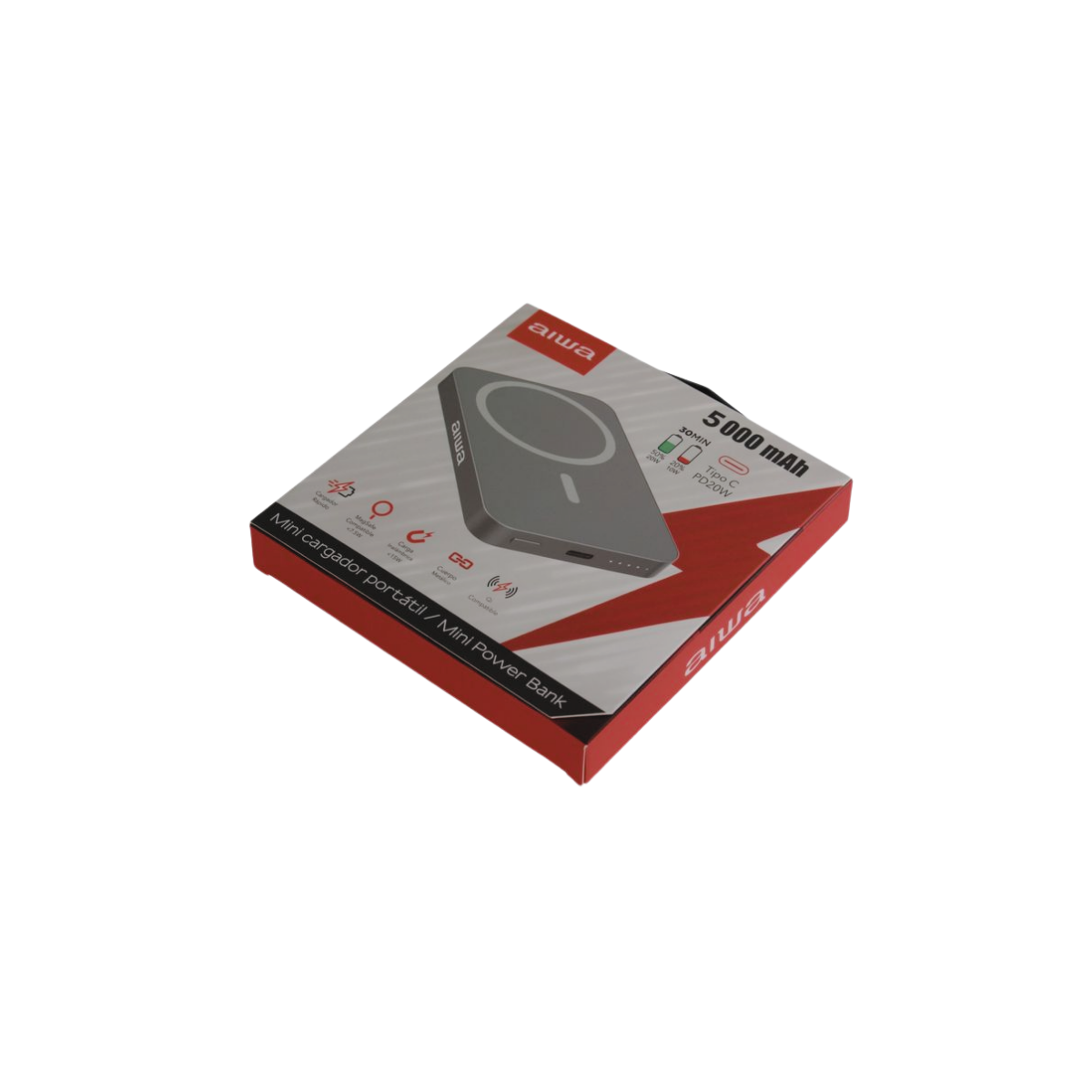 Power Bank Original Aiwa Inalámbrica - Carga Rápida 5000 mAh 4