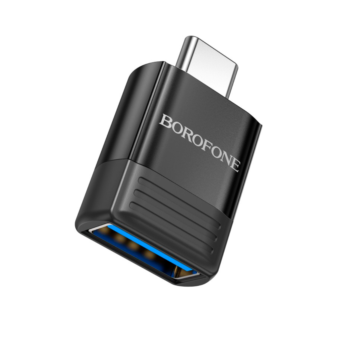 Adaptador Otg Usb A Tipo C Borofone v18 Negro 1