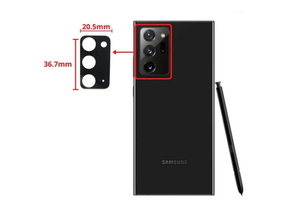 Mica Lente Cámara Trasera Samsung Note 20 Repuesto 1