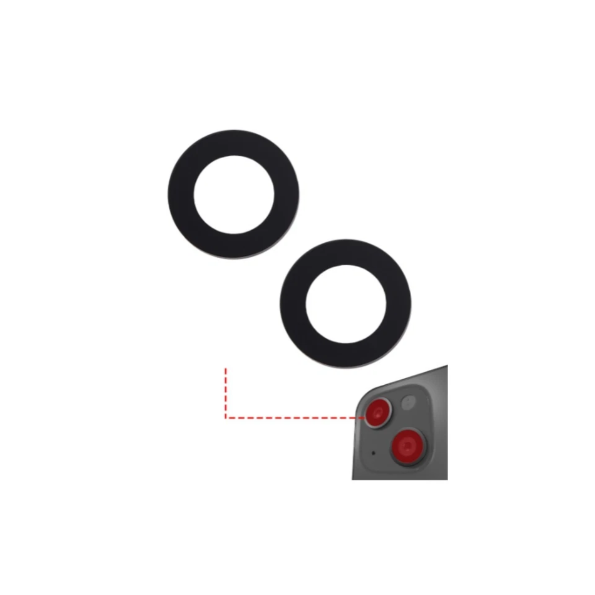 Mica Lente Cámara Trasera Para iPhone 14- iPhone 14 Plus 1