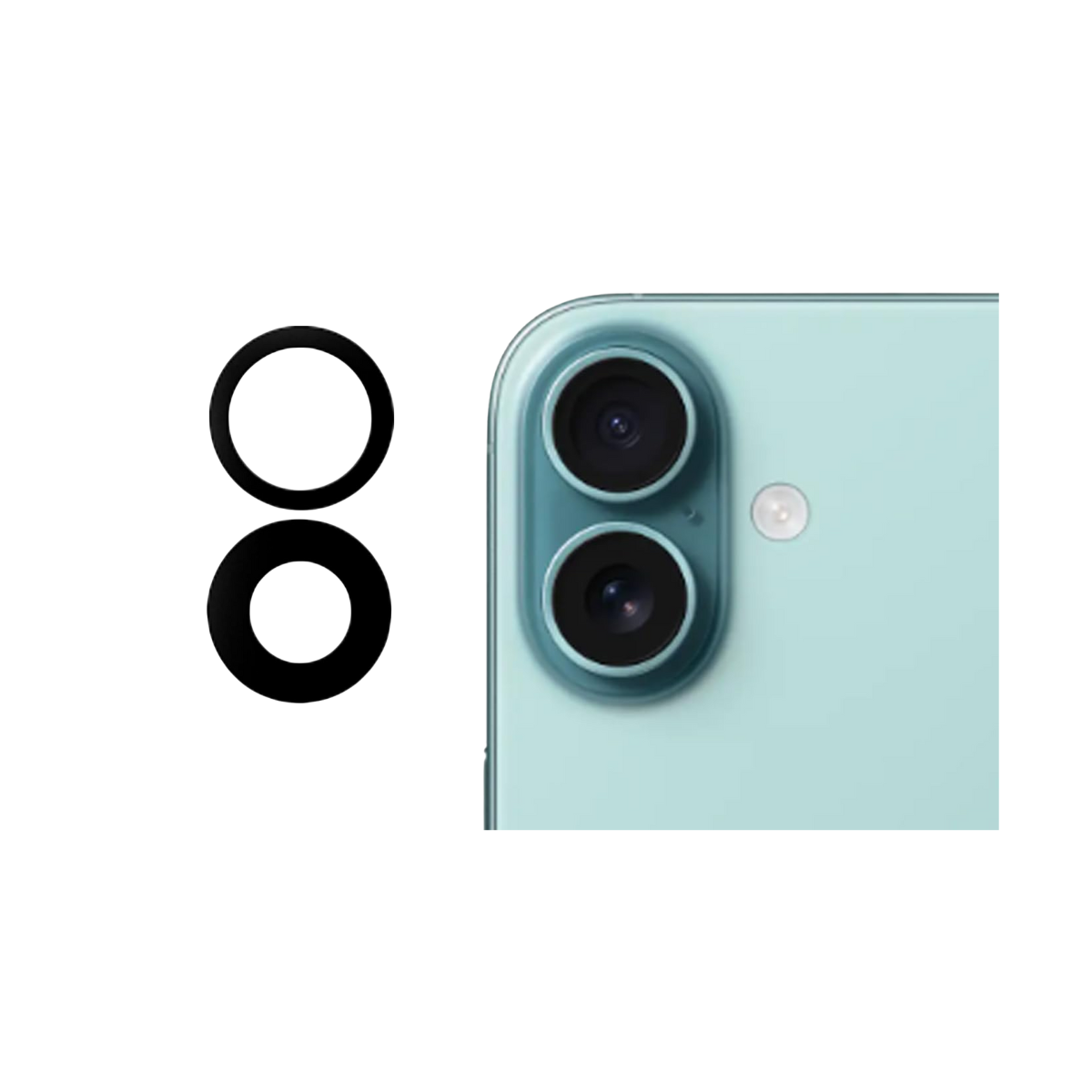 Mica Lente Cámara Trasera IPhone 16 Plus Repuesto 4