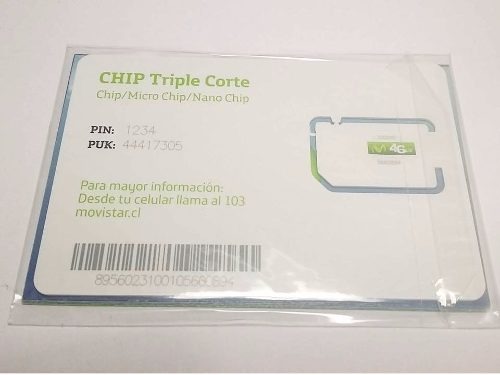 Chip Movistar 4g Prepago 10mil En Llamados Y 400mb 3