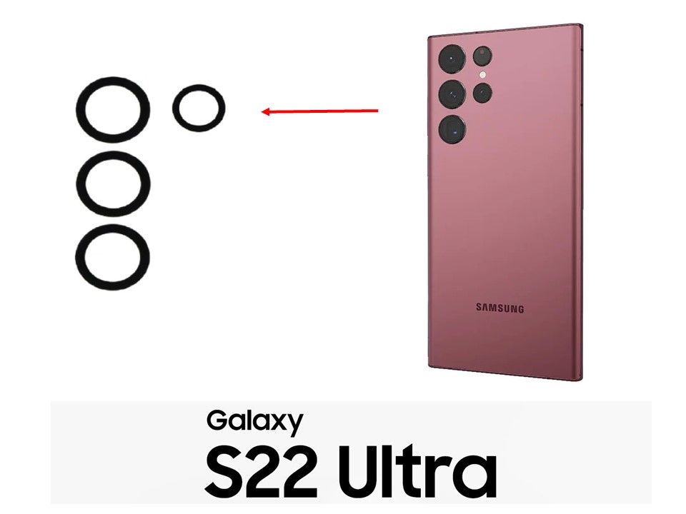 Lente Cámara Trasera Samsung Galaxy S22 Ultra 2