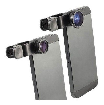 Lente 3 En 1 Macro +gran Angular +ojo De Pez Para Celulares 1