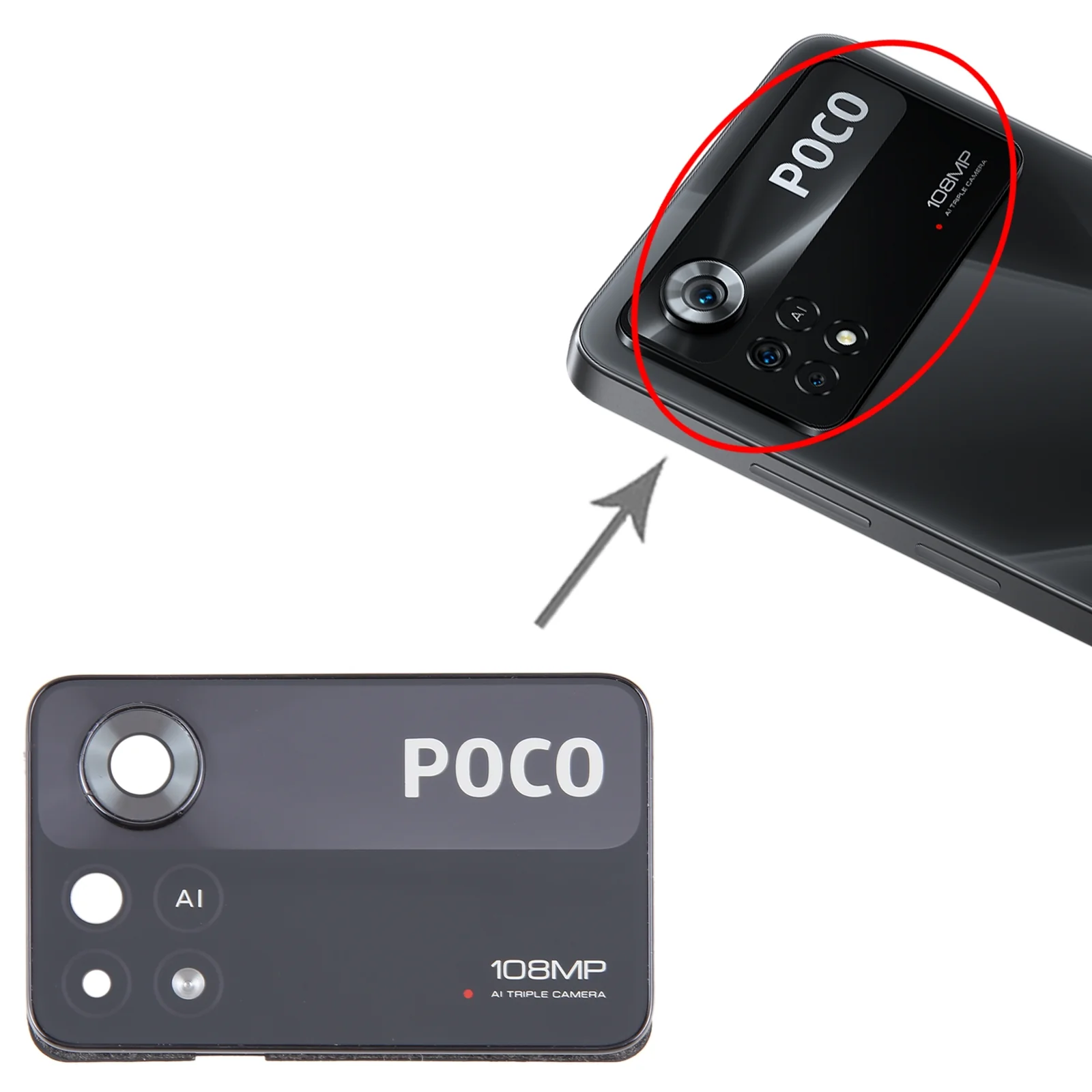 Mica Lente Cámara Trasera Poco X4 Pro 5G 3