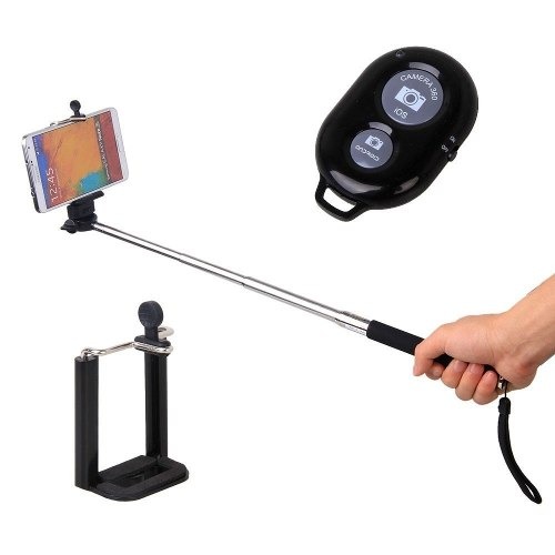 Baston Selfie Monopod Aluminio Con Control Bluetooh 106cm 1