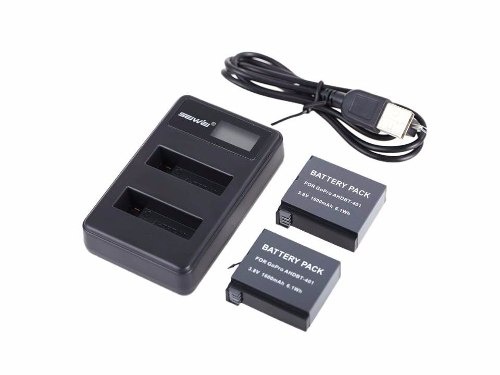 Cargador Dual + Baterias Para Gopro Hero 3 3