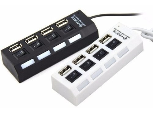 Hub Usb 2.0 Hi-speed De 4 Puertos Con Interruptor 1
