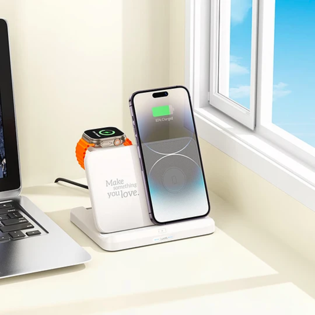 Cargador Inalambrico Pleglable 3 en 1 Hoco CQ7 3