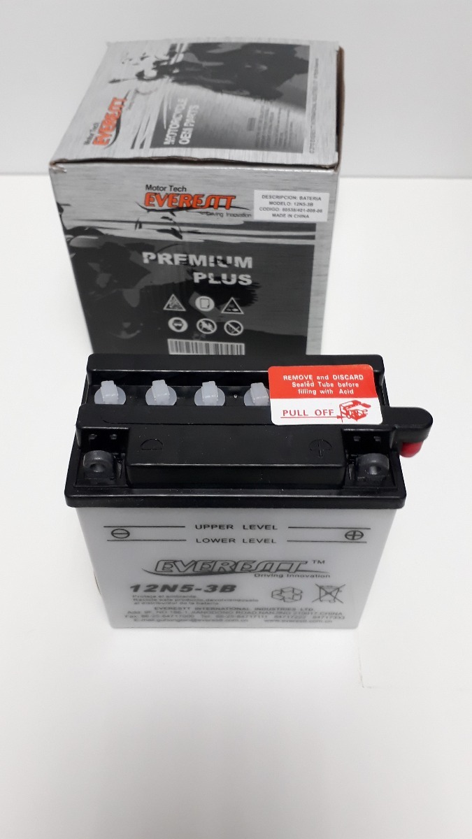 Bateria Everestt Modelo 12n5-3b Para Yamaha Fz16 3