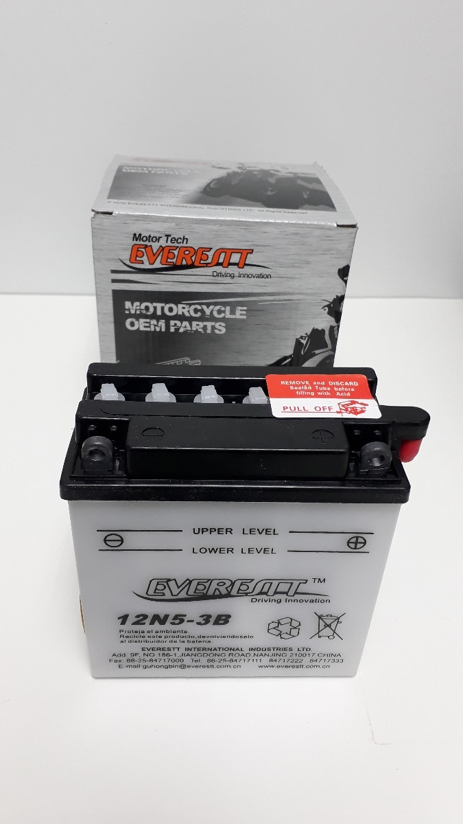Bateria Everestt Modelo 12n5-3b Para Yamaha Fz16 5