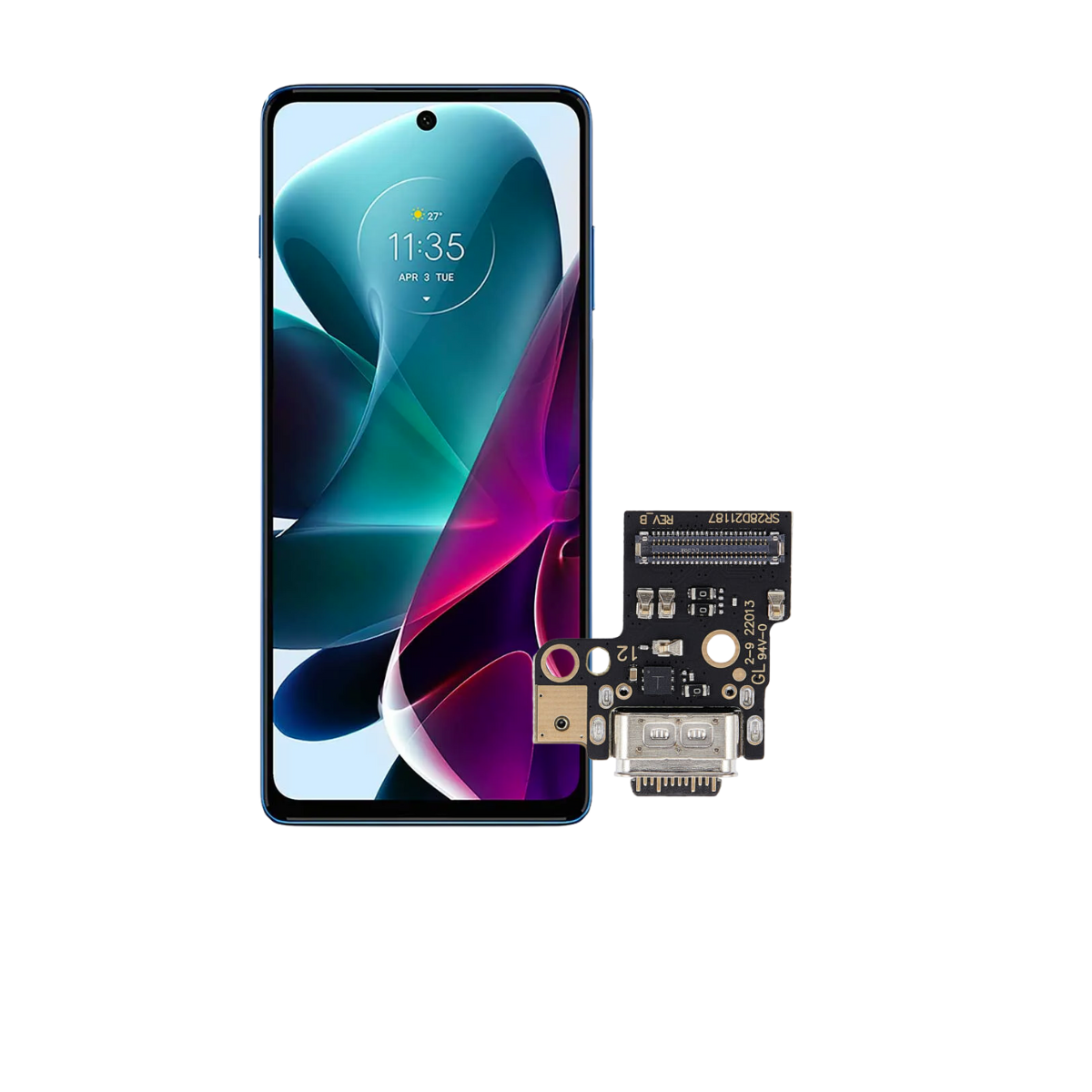 Flex de Carga - USB Motorola G200 5G Repuesto 1