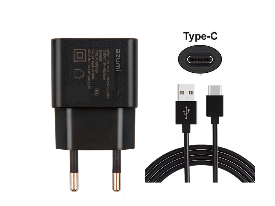 Cargador Original Azumi + Cable Tipo C 2