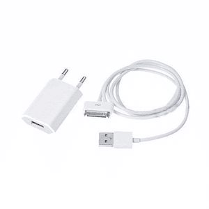 Cable + Cargador Pared iPhone 3 - 4 Reemplazo Certificado