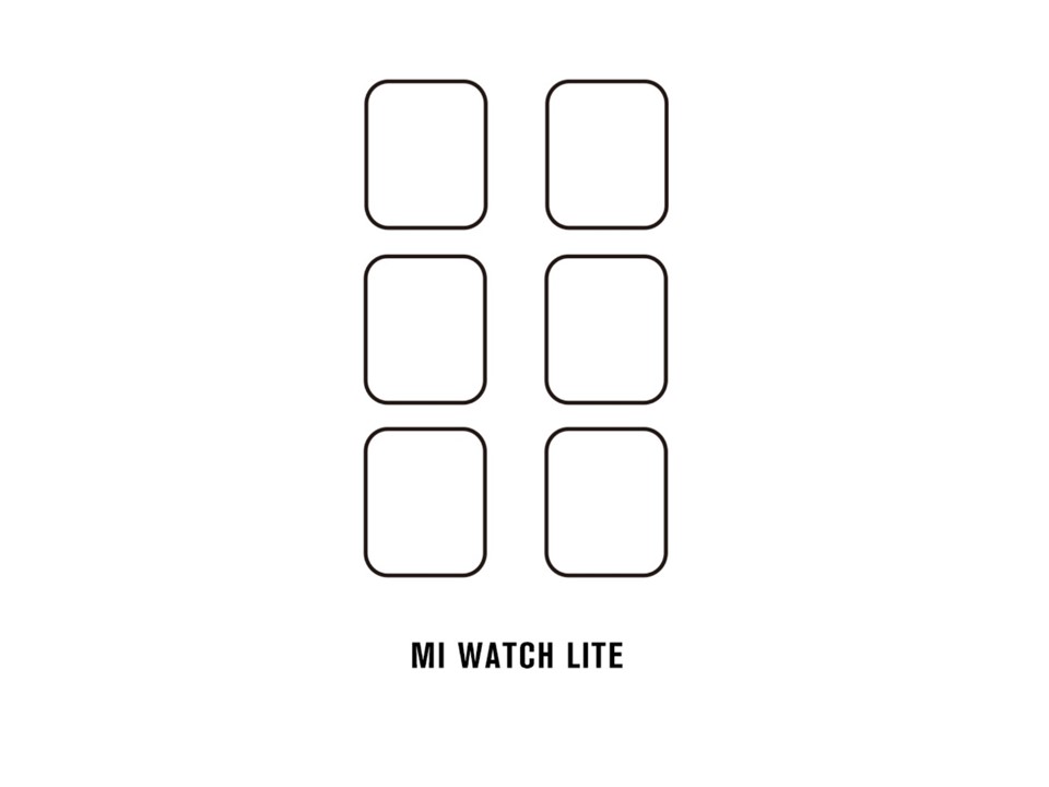 Lamina Hidrogel Xiaomi MI Watch Lite Nanotec Pack 8 Unidades - FRONTAL 1