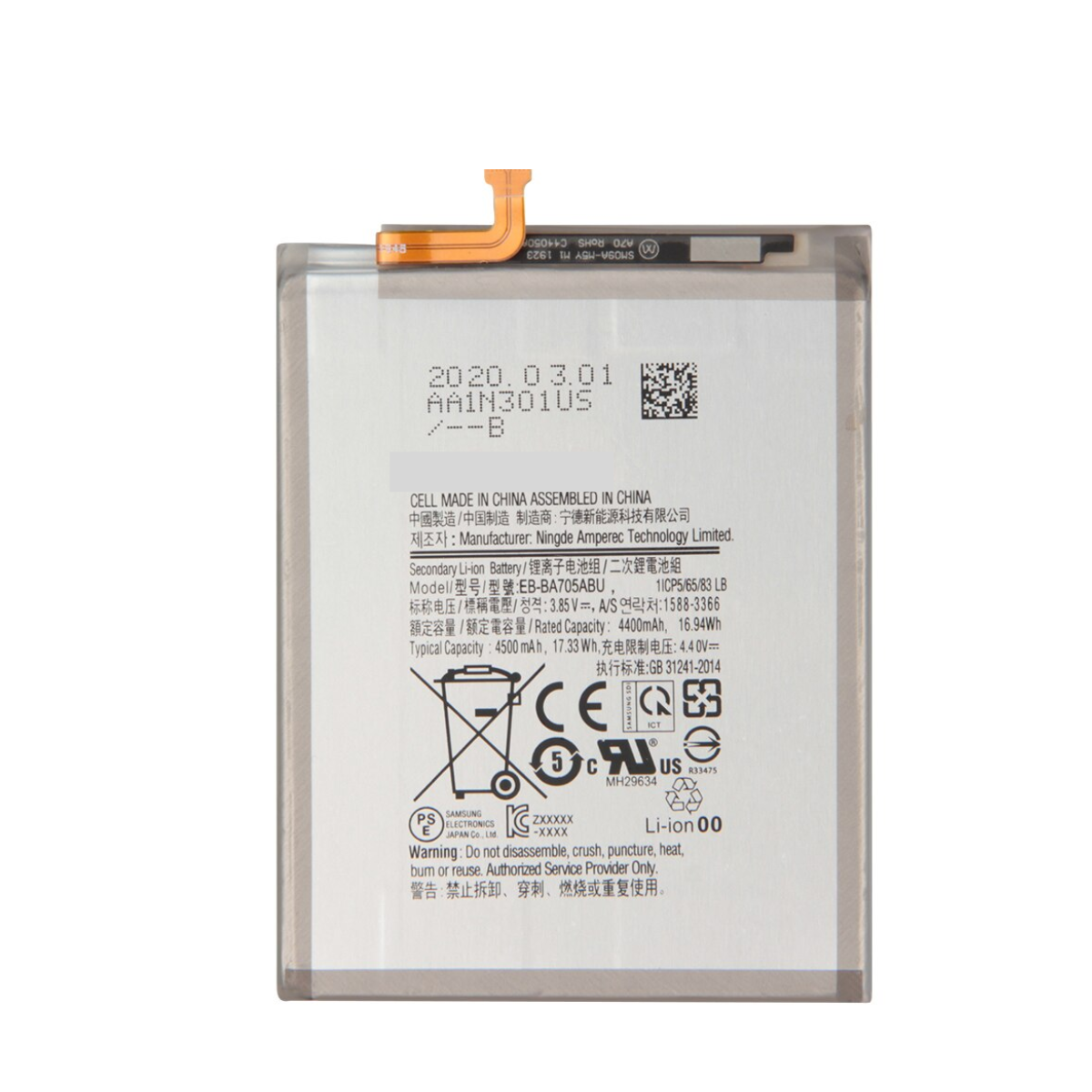 Bateria Samsung Galaxy A70 4400 Mah (copia) 1