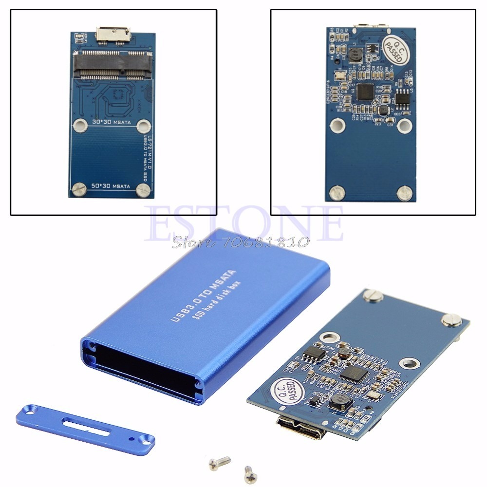 Case Adaptador Msata Ssd A Usb 3.0 Alta Velocidad 1