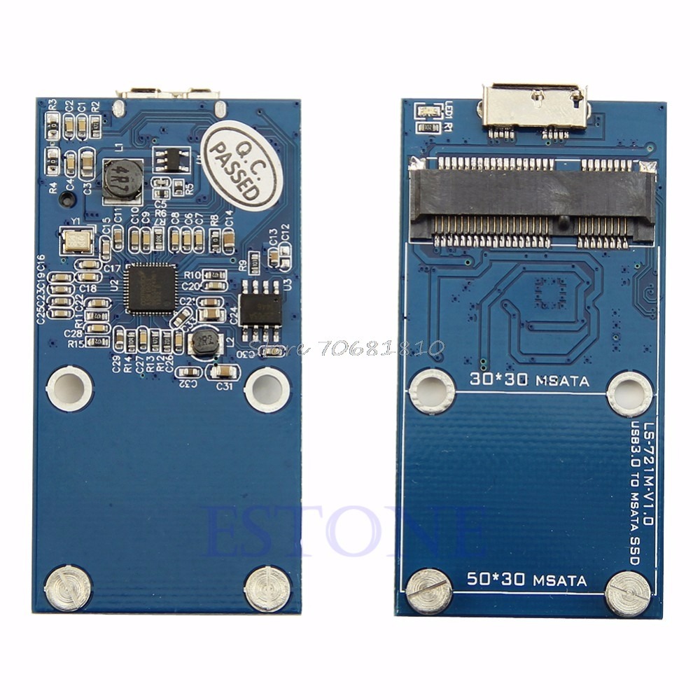 Case Adaptador Msata Ssd A Usb 3.0 Alta Velocidad 4