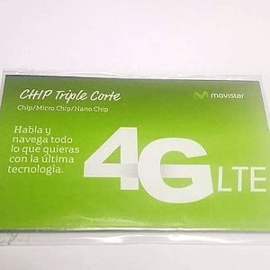 Chip Movistar 4g Prepago 10mil En Llamados Y 400mb
