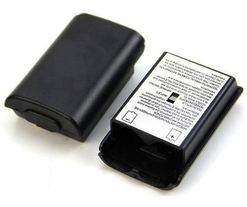 Pack 2 Cubierta Tapa Porta Pila Control Xbox 360 Negro 1