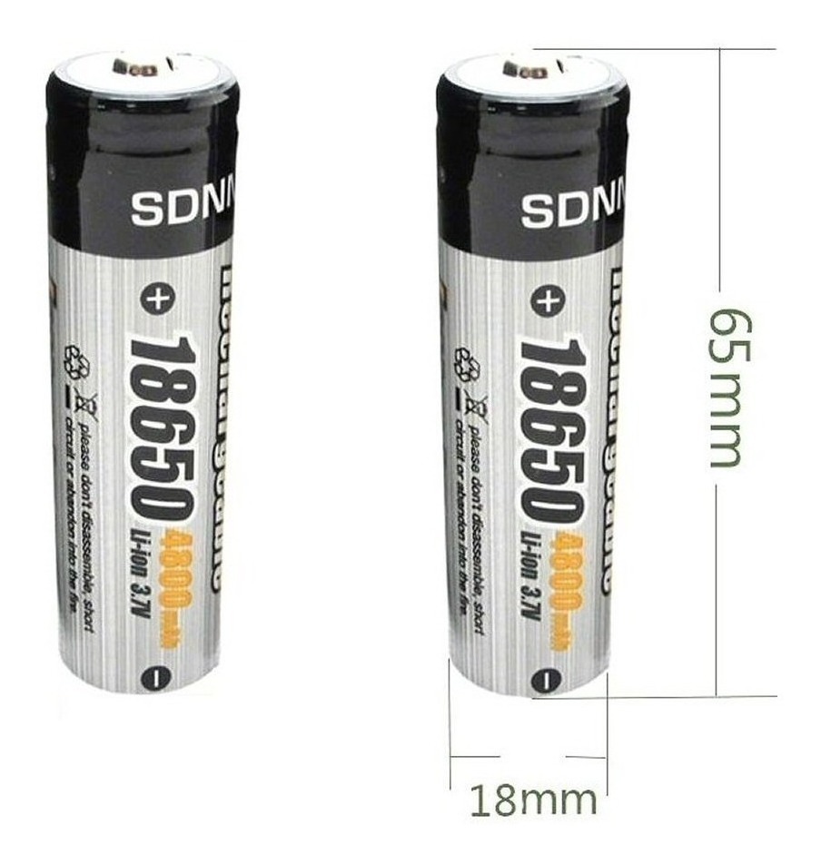Set 2 Pilas Recargable 18650 Mah I Linterna I Laser 2