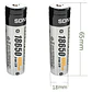 Set 2 Pilas Recargable 18650 Mah I Linterna I Laser - Miniatura 2