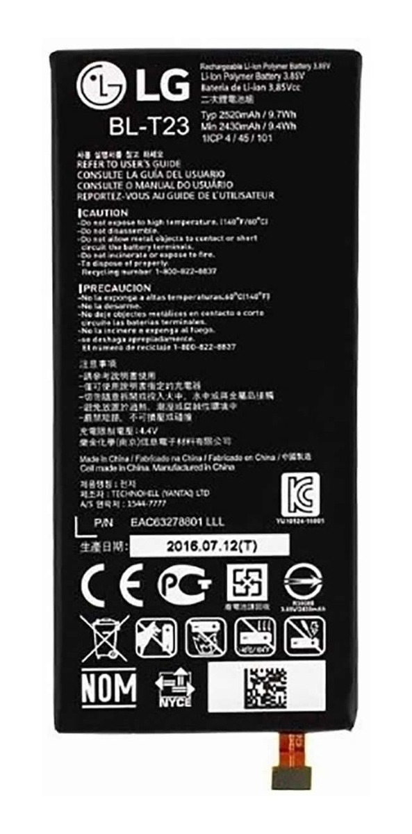 Batería Lg X Cam I K580 I Modelo Bl-t23 2