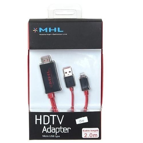 Adaptador De Micro Usb A Hdmi Cable 2mt Mhl Nuevos 2