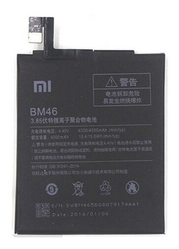 Bateria Xiaomi Redmi Note 3 4000 Mah I Bm46 I Instalada 1